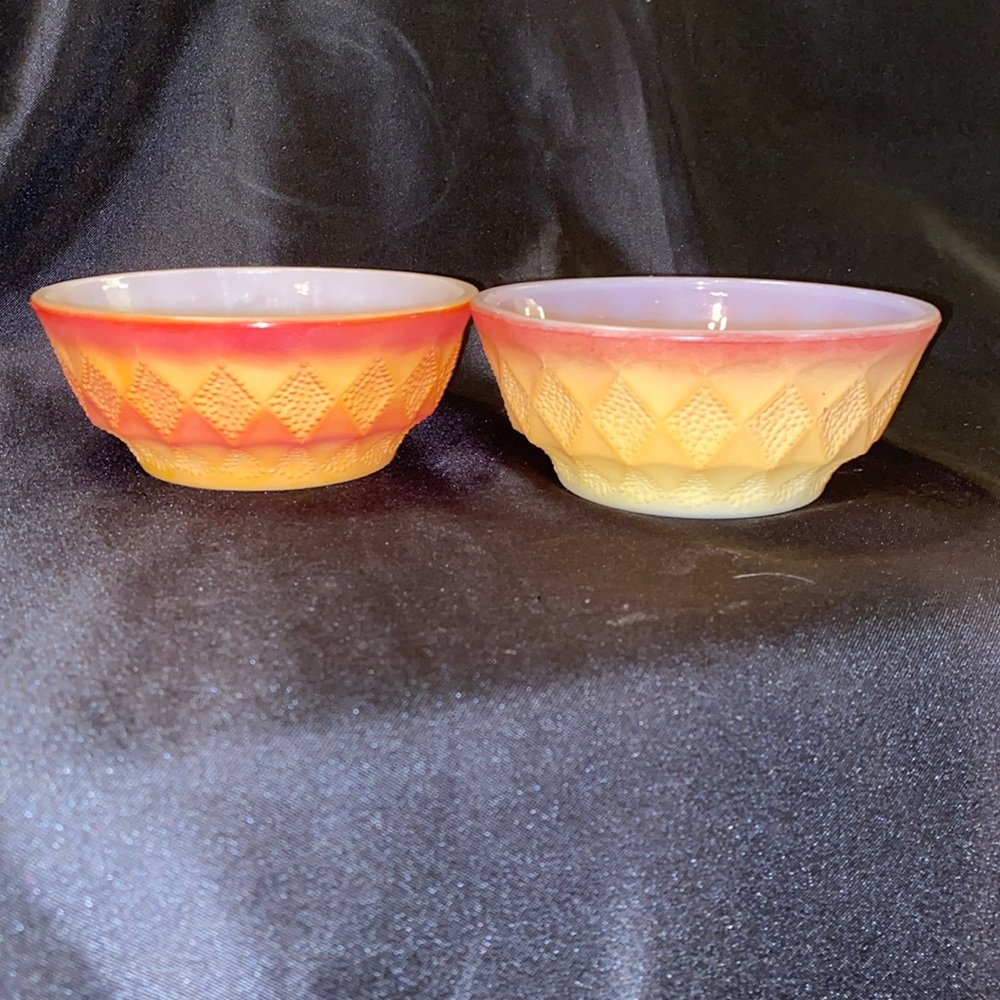Anchor Hocking Fireking Kimberly Bowls set of 2
